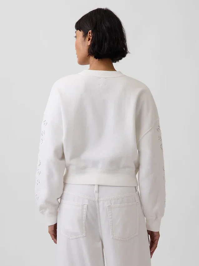 Sweat-shirt court oversize à œillets Vintagesoft