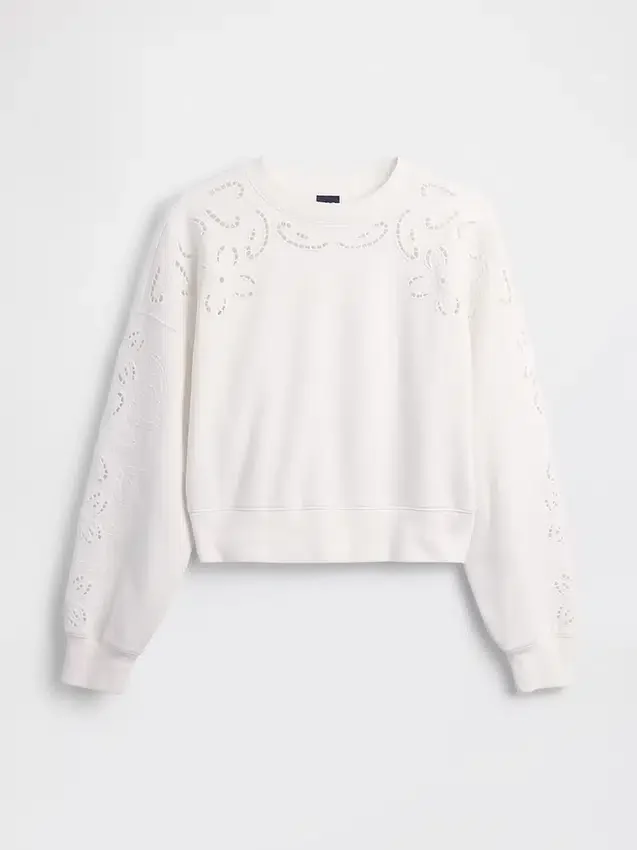 Sweat-shirt court oversize à œillets Vintagesoft