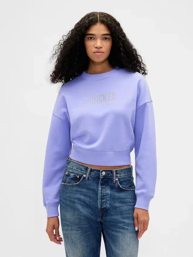 Sweat-shirt court à talons compensés « Wicked » en Vintagesoft