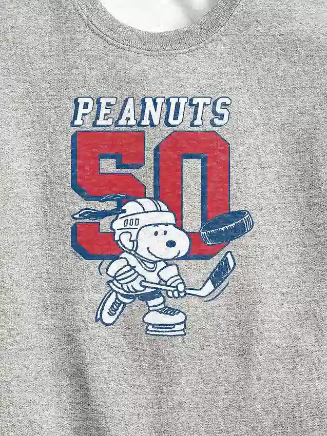 Sweat-shirt en polaire à col rond « Snoopy Hockey » Peanuts pour enfants
