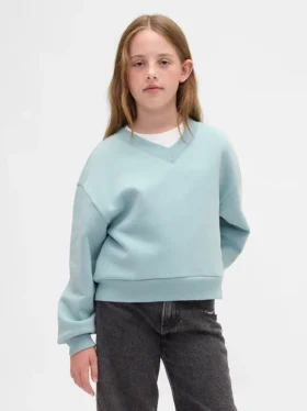 Sweat-shirt enfant à col en V ample Vintagesoft