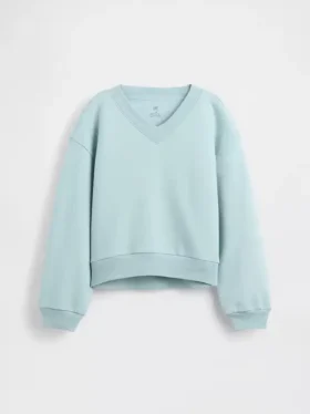 Sweat-shirt enfant à col en V ample Vintagesoft
