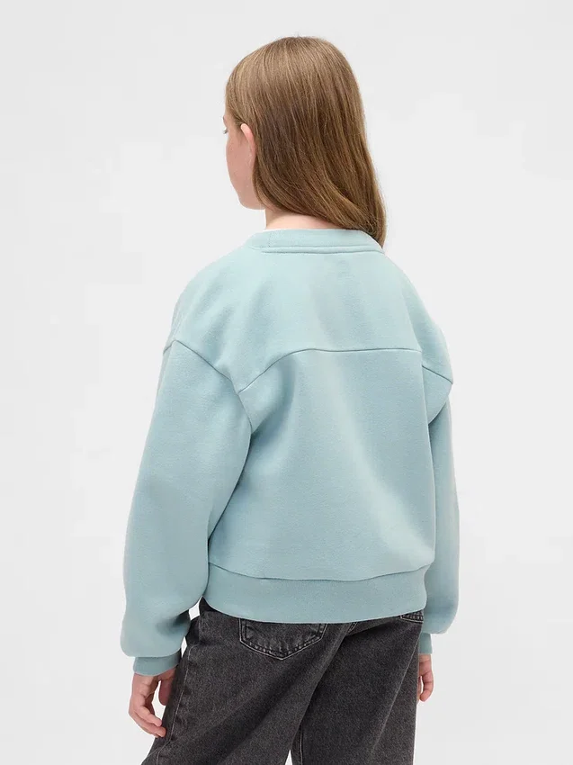 Sweat-shirt enfant à col en V ample Vintagesoft