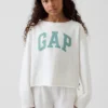 Sweat-shirt enfant Vintagesoft en tissu éponge à col large et logo