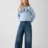 Sweat-shirt enfant Vintagesoft en tissu éponge à col large et logo