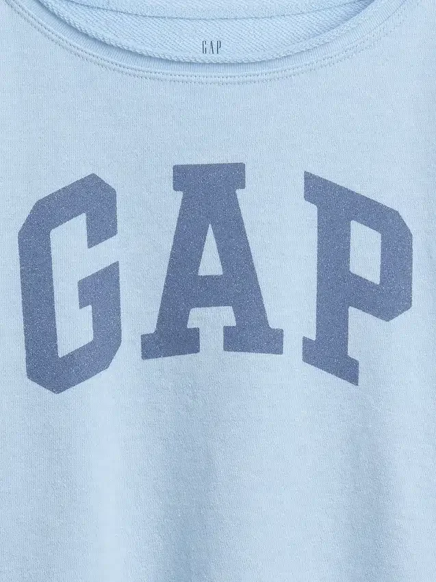 Sweat-shirt enfant Vintagesoft en tissu éponge à col large et logo