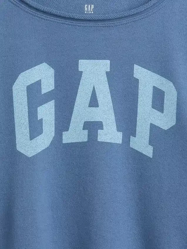 Sweat-shirt enfant Vintagesoft en tissu éponge à col large et logo