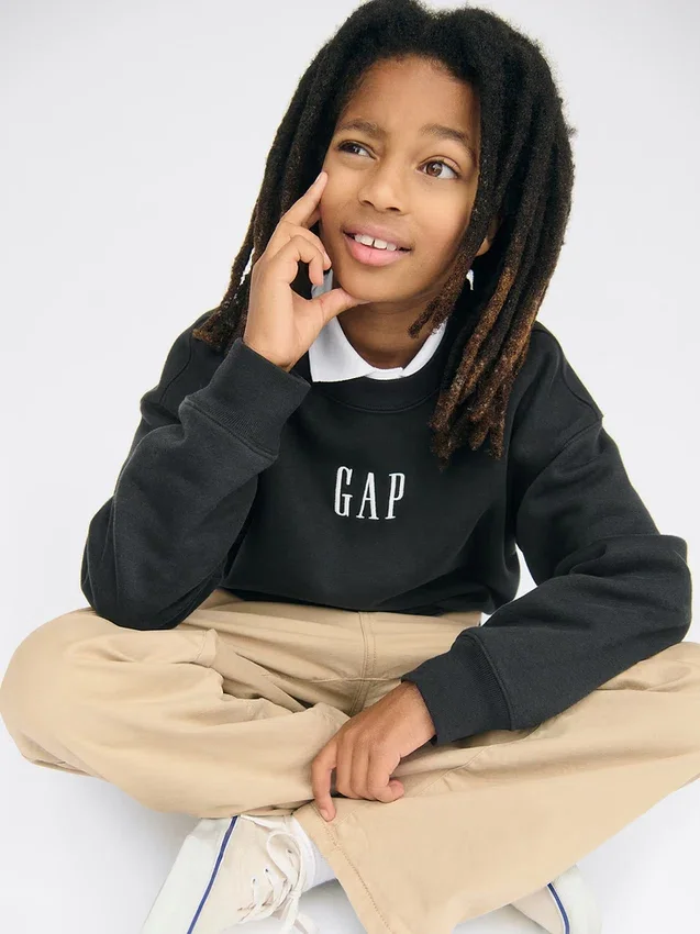 Sweat-shirt enfant Vintagesoft à logo, coupe décontractée