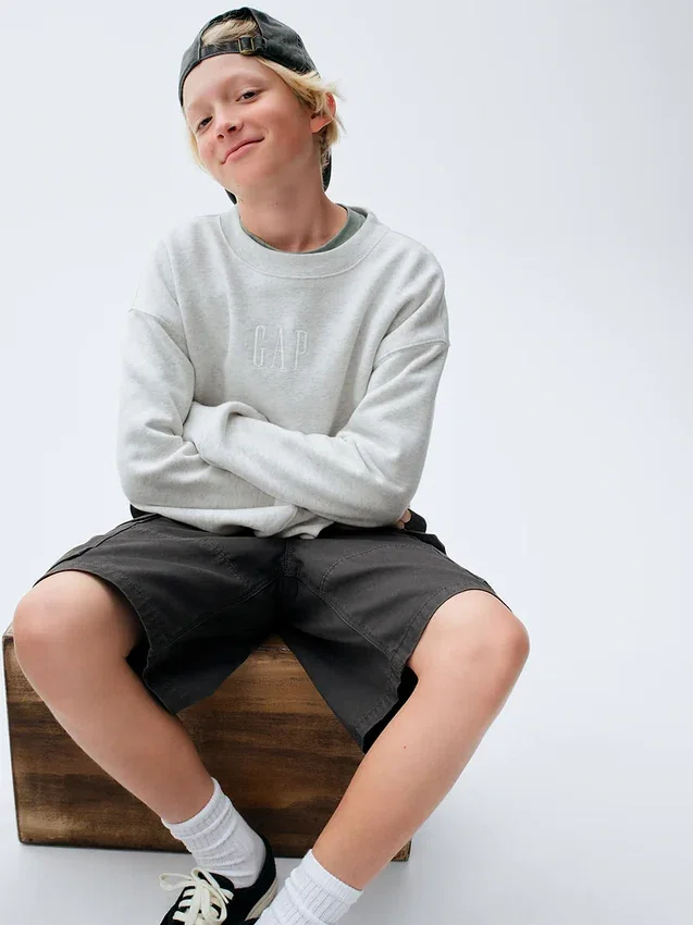 Sweat-shirt enfant Vintagesoft à logo, coupe décontractée