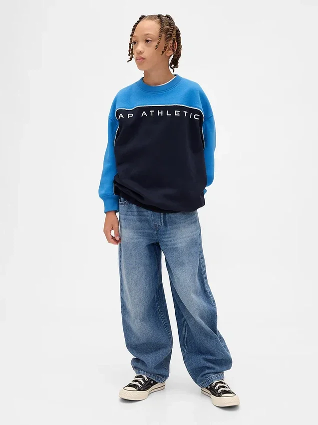 Sweat-shirt enfant Vintagesoft à logo et motifs color block