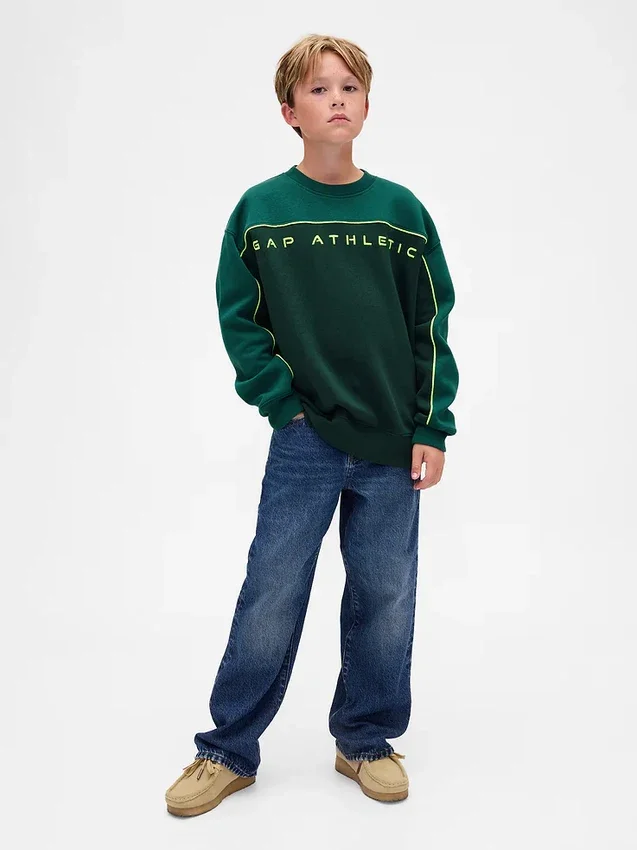 Sweat-shirt enfant Vintagesoft à logo et motifs color block