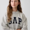 Sweat-shirt enfant Vintagesoft oversize à col montant et logo