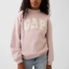 Sweat-shirt enfant Vintagesoft oversize à col montant et logo