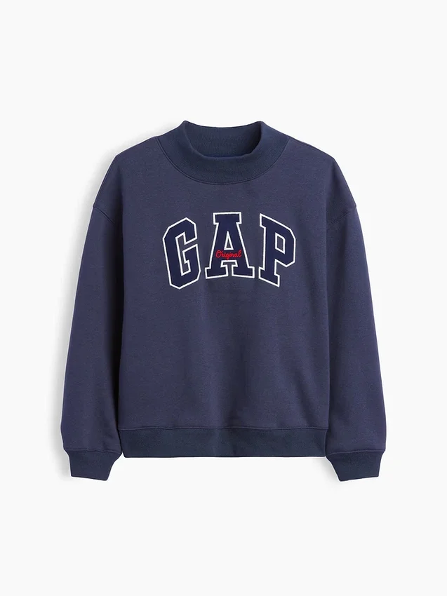Sweat-shirt enfant Vintagesoft oversize à col montant et logo