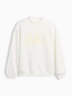 Sweat-shirt enfant Vintagesoft oversize à col montant et logo
