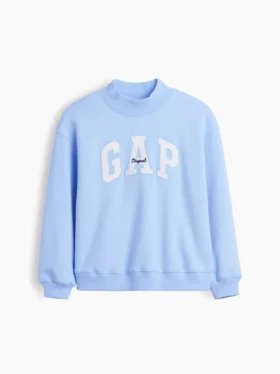 Sweat-shirt enfant Vintagesoft oversize à col montant et logo
