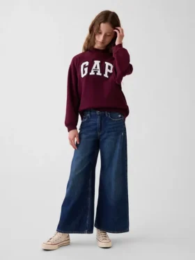 Sweat-shirt enfant Vintagesoft oversize à col montant et logo