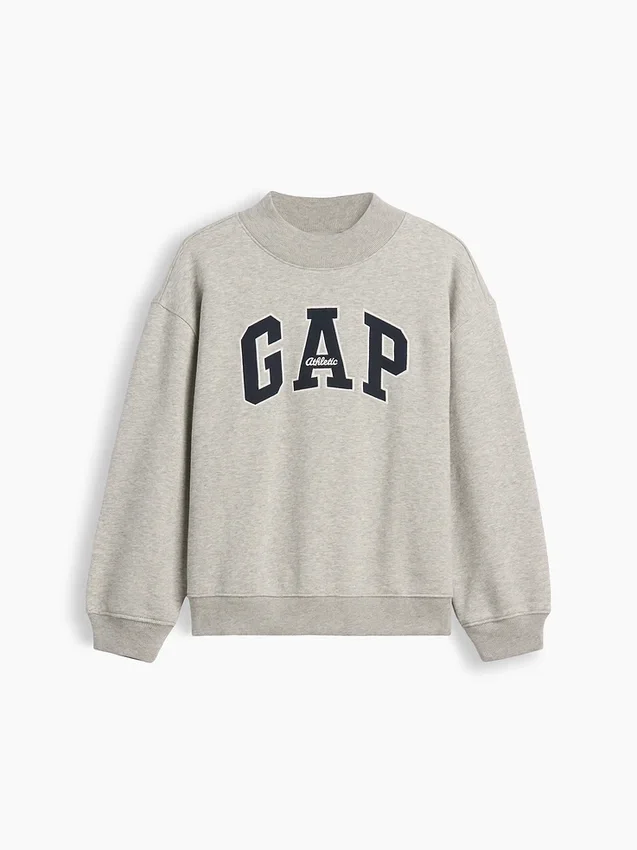 Sweat-shirt enfant Vintagesoft oversize à col montant et logo