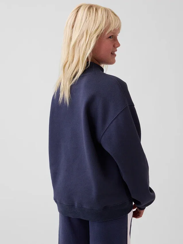 Sweat-shirt enfant Vintagesoft oversize à col montant et logo