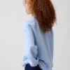 Sweat-shirt enfant Vintagesoft oversize à col montant et logo