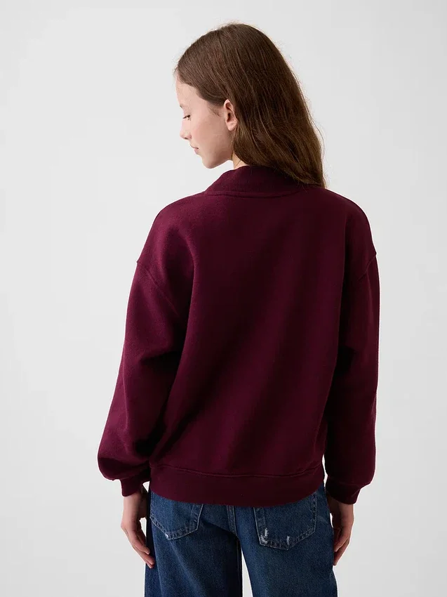 Sweat-shirt enfant Vintagesoft oversize à col montant et logo