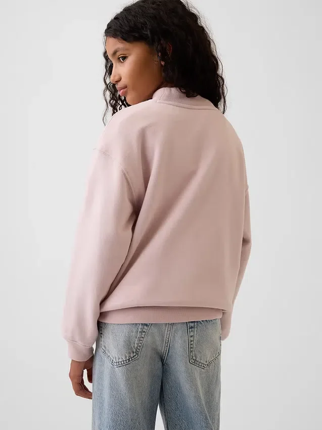 Sweat-shirt enfant Vintagesoft oversize à col montant et logo