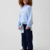 Sweat-shirt enfant Vintagesoft oversize à col montant et logo