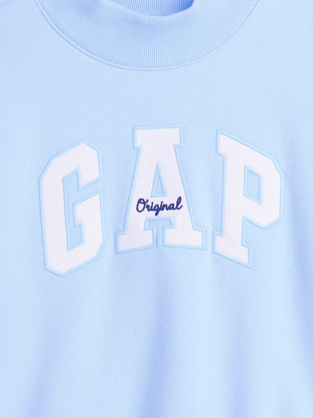 Sweat-shirt enfant Vintagesoft oversize à col montant et logo