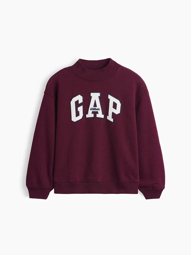 Sweat-shirt enfant Vintagesoft oversize à col montant et logo