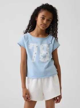 Sweat-shirt à manches raglan en tissu éponge Vintagesoft pour enfant