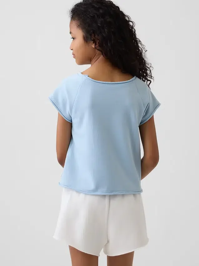 Sweat-shirt à manches raglan en tissu éponge Vintagesoft pour enfant