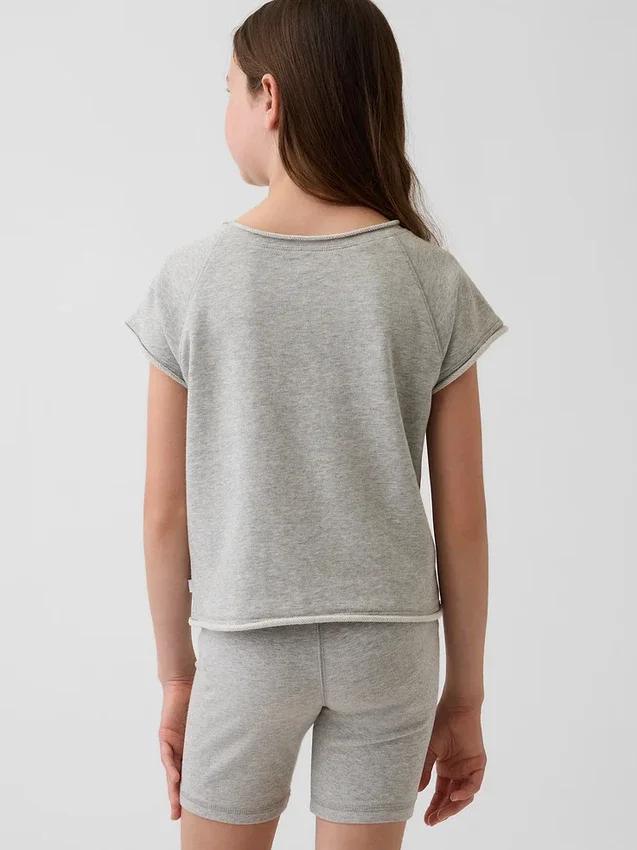 Sweat-shirt à manches raglan en tissu éponge Vintagesoft pour enfant