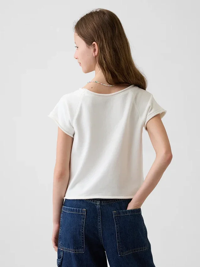 Sweat-shirt à manches raglan en tissu éponge Vintagesoft pour enfant