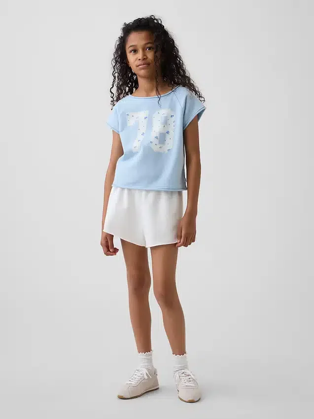 Sweat-shirt à manches raglan en tissu éponge Vintagesoft pour enfant