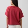 Sweat-shirt oversize à col en V en tissu éponge Vintagesoft