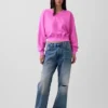 Sweat-shirt oversize à col en V Vintagesoft
