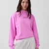 Sweat-shirt oversize à col montant en molleton épais