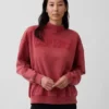 Sweat-shirt oversize à col montant en molleton épais