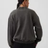 Sweat-shirt oversize à col montant en molleton épais