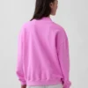 Sweat-shirt oversize à col montant en molleton épais