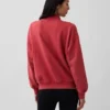 Sweat-shirt oversize à col montant en molleton épais