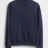 Sweat-shirt oversize à col montant en molleton épais