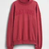 Sweat-shirt oversize à col montant en molleton épais