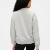 Sweat-shirt oversize à col montant en molleton épais avec logo