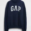 Sweat-shirt oversize à col montant en molleton épais avec logo
