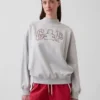 Sweat-shirt oversize à col montant et logo en tissu éponge Vintagesoft