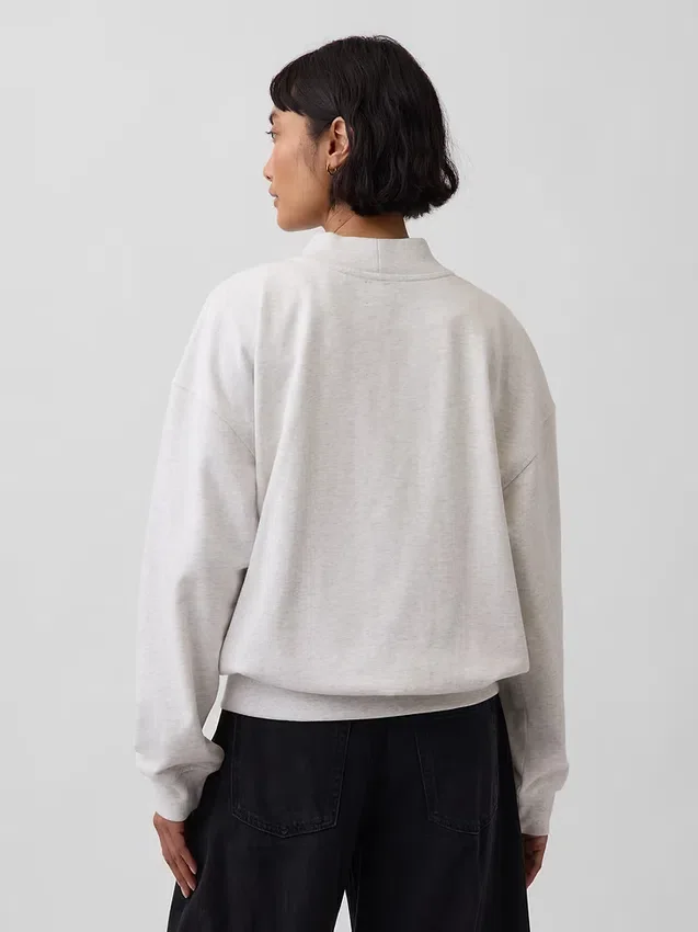 Sweat-shirt oversize à col montant et logo en tissu éponge Vintagesoft