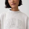 Sweat-shirt oversize à col montant et logo en tissu éponge Vintagesoft