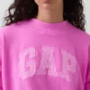 Sweat-shirt oversize à col montant et logo en tissu éponge Vintagesoft
