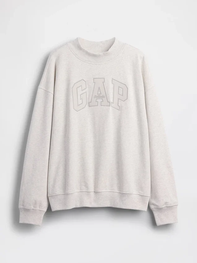 Sweat-shirt oversize à col montant et logo en tissu éponge Vintagesoft
